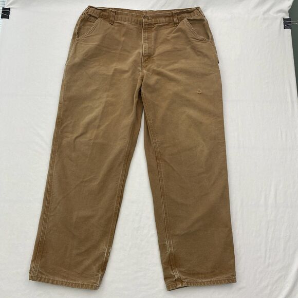 Carhartt Brown Carpenter Pants 40x32 Loose Original Fit Workwear B11 BRN - Picture 1 of 11